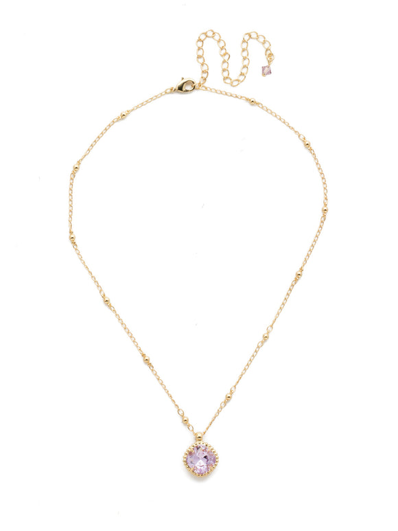 Sorrelli Violet Cushion-Cut Pendant Necklace