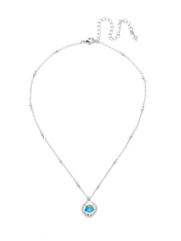 Sorrelli Crystal Aurora Borealis Cushion-Cut Pendant Necklace