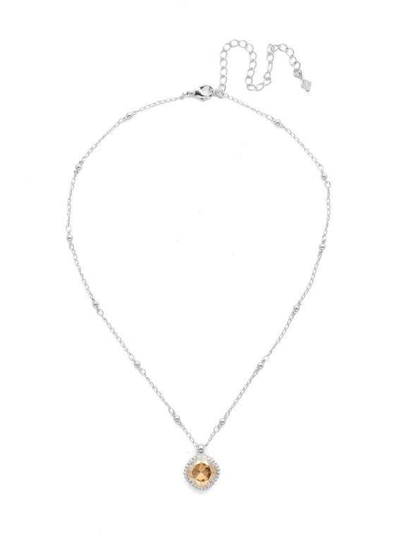 Sorrelli Dark Champagne Cushion-Cut Pendant Necklace