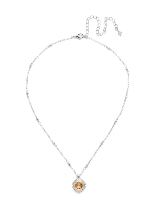 Sorrelli Dark Champagne Cushion-Cut Pendant Necklace
