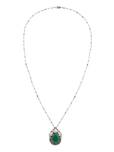 Sorrelli Snowy Moss Armeria Pendant Necklace