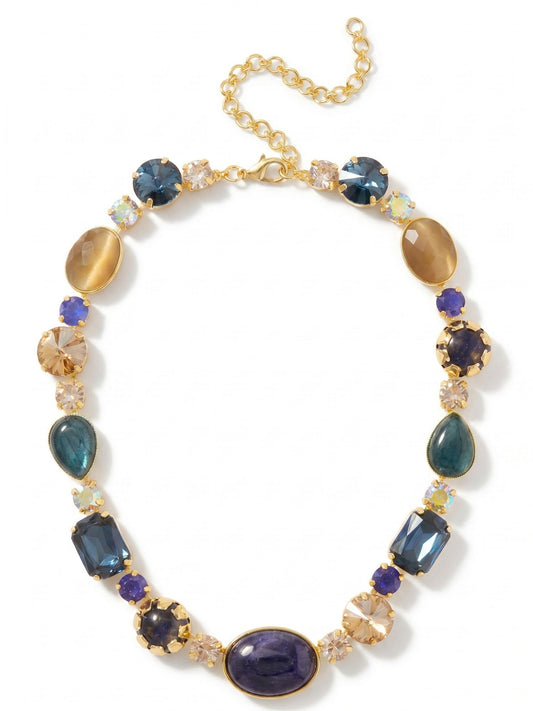 Sorrelli Denim Moon Tatiana Tennis Necklace