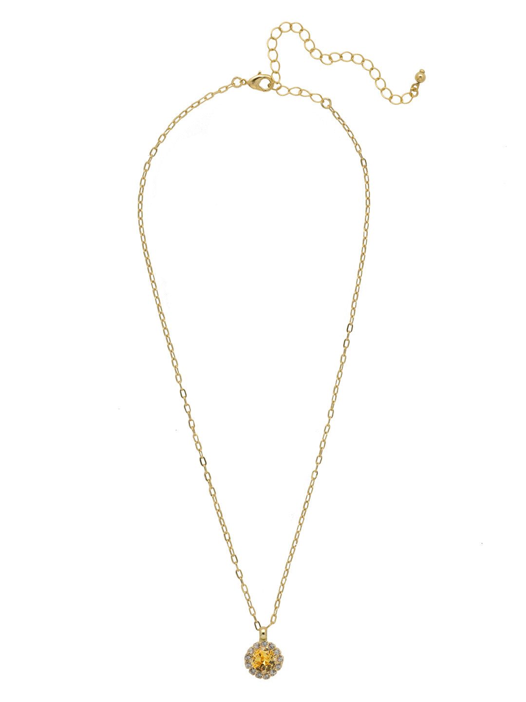 Sorrelli Light Topaz Haute Halo Pendant Necklace
