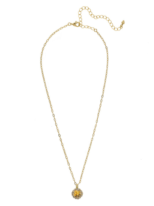 Sorrelli Light Topaz Haute Halo Pendant Necklace