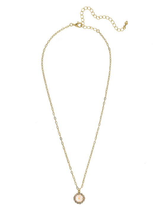 Sorrelli Ultra White Haute Halo Pendant Necklace