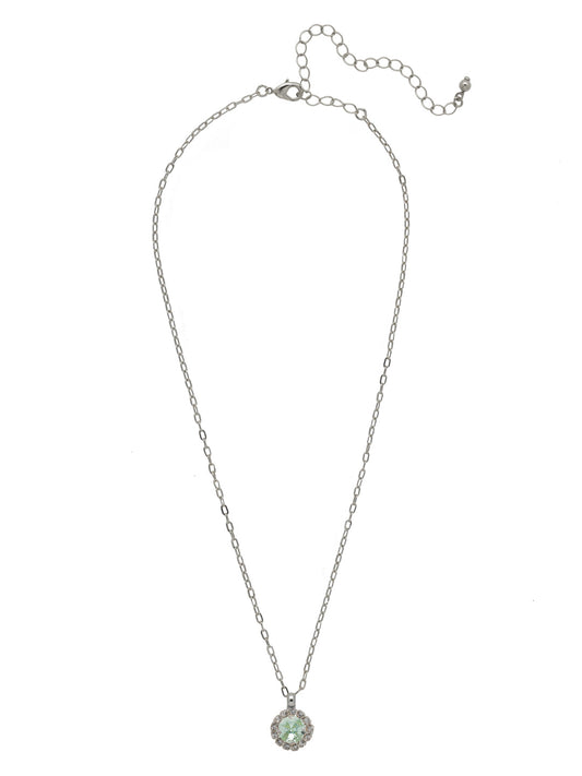 Sorrelli Aquamarine Haute Halo Pendant Necklace