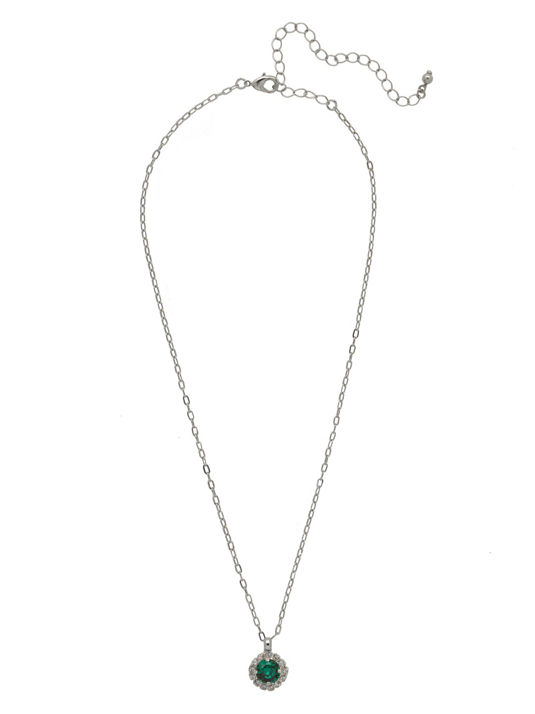Sorrelli Emerald Haute Halo Pendant Necklace