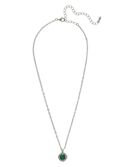 Sorrelli Emerald Haute Halo Pendant Necklace
