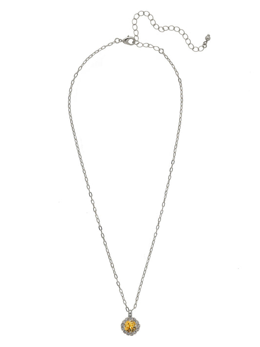Sorrelli Light Topaz Haute Halo Pendant Necklace