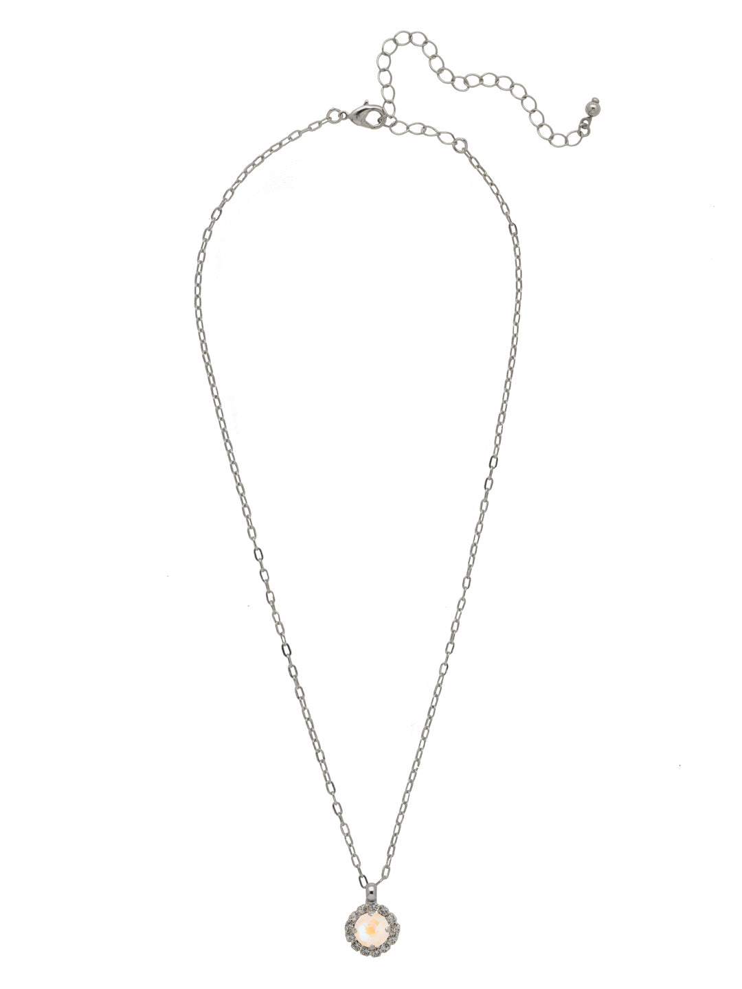 Sorrelli Ultra White Haute Halo Pendant Necklace