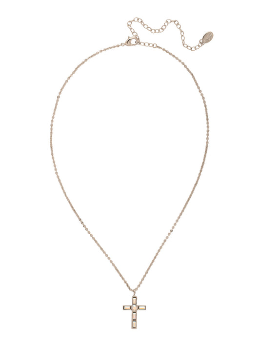 Sorrelli Crystal Aurora Borealis Teagan Cross Pendant Necklace