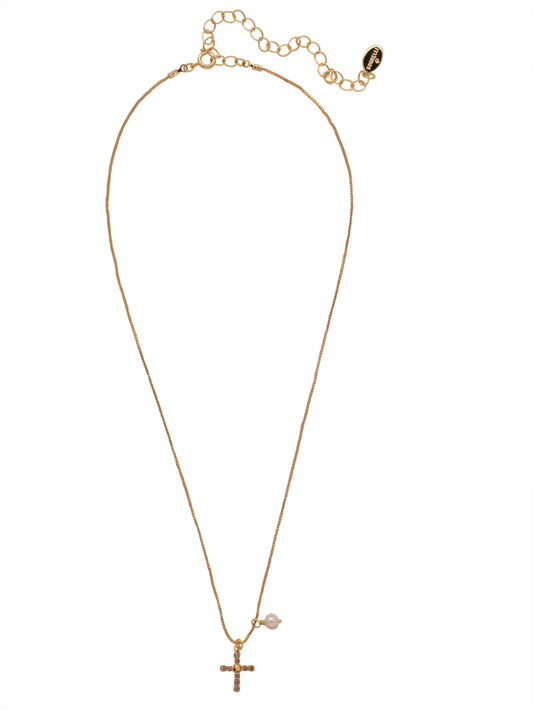 Sorrelli Raw Sugar Joelle Cross Pendant Necklace
