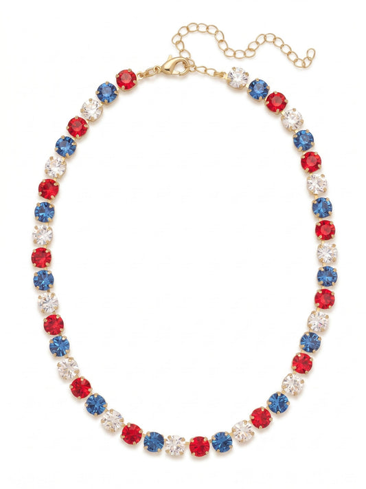 Sorrelli Stars and Stripes Matilda Tennis Necklace