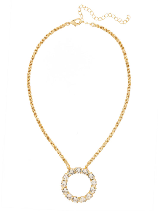 Sorrelli Crystal O Initial Rope Pendant Necklace