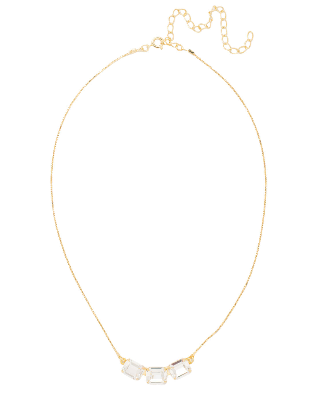 Sorrelli Crystal Octavia Triple Tennis Necklace