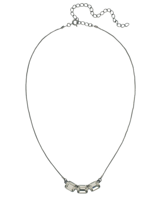 Sorrelli Black Diamond Octavia Triple Tennis Necklace