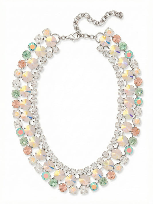 Sorrelli Rainbow Quartz Sloane Layered Statement Necklace