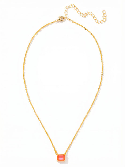 Sorrelli Electric Hyacinth Octavia Single Crystal Pendant Necklace