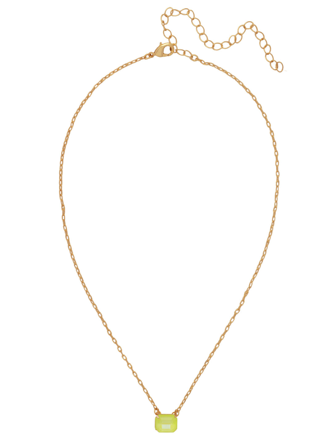 Sorrelli Electric Yellow Octavia Single Crystal Pendant Necklace