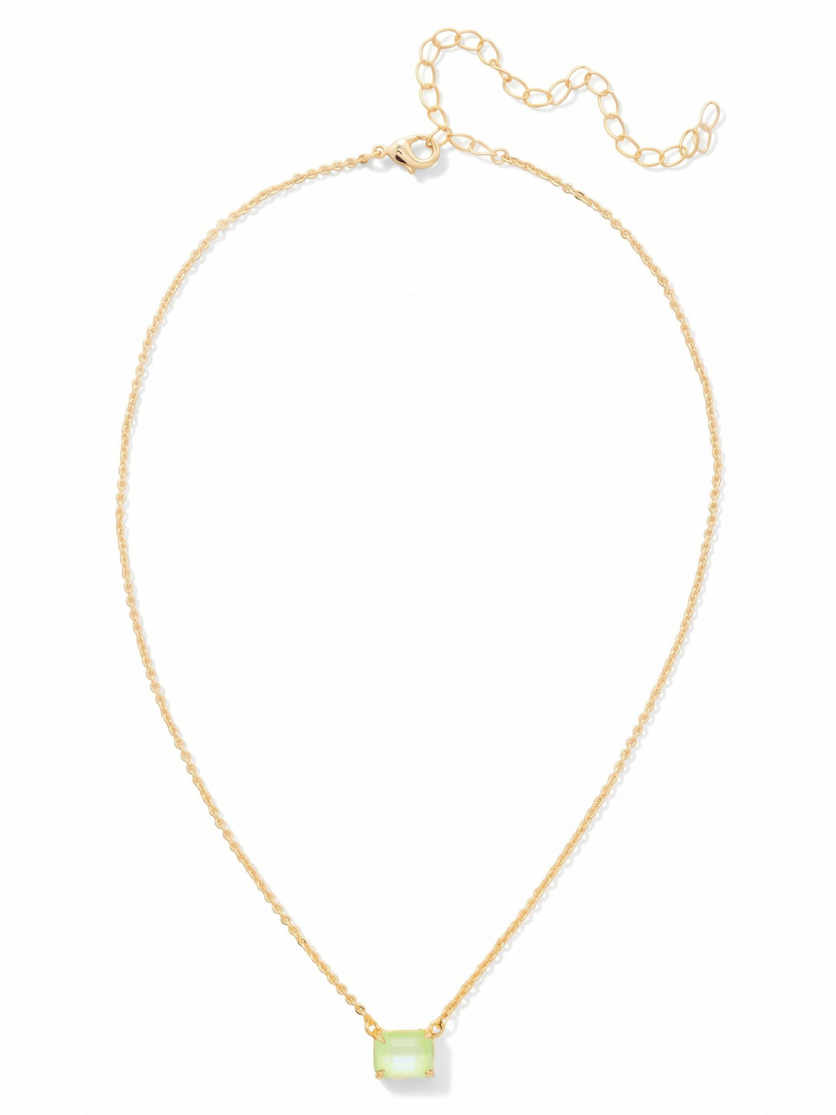 Sorrelli Lime Green Delite Octavia Single Crystal Pendant Necklace