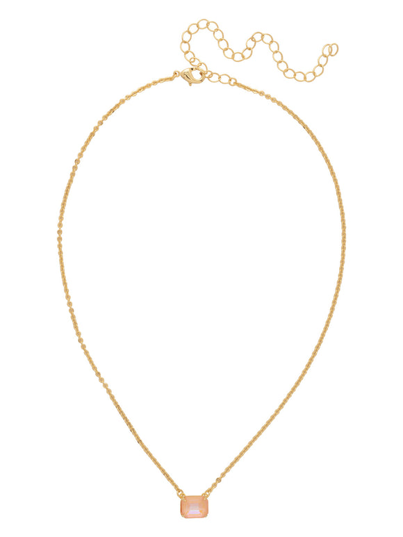 Sorrelli Peach Delite Octavia Single Crystal Pendant Necklace