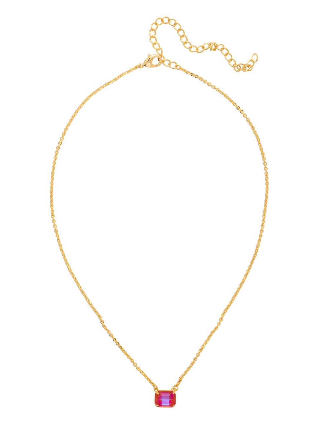 Sorrelli Royal Red Delite Octavia Single Crystal Pendant Necklace