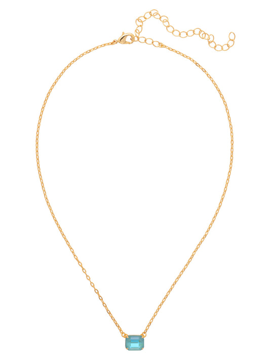 Sorrelli Summer Blue Delite Octavia Single Crystal Pendant Necklace