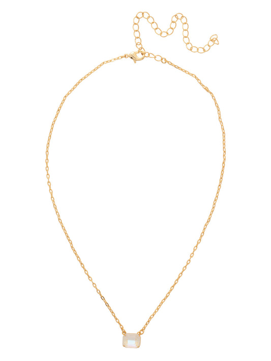 Sorrelli Ultra White Octavia Single Crystal Pendant Necklace