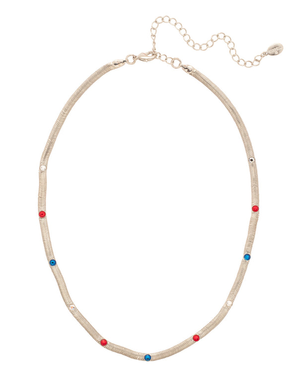 Sorrelli Stars and Stripes Mini Studded Juna Tennis Necklace