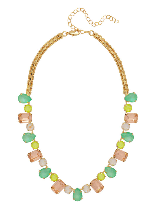Sorrelli Mango Mint Emerald Pear Tennis Necklace