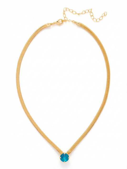 Sorrelli Caribbean Blue Opal Rowan Pendant Necklace