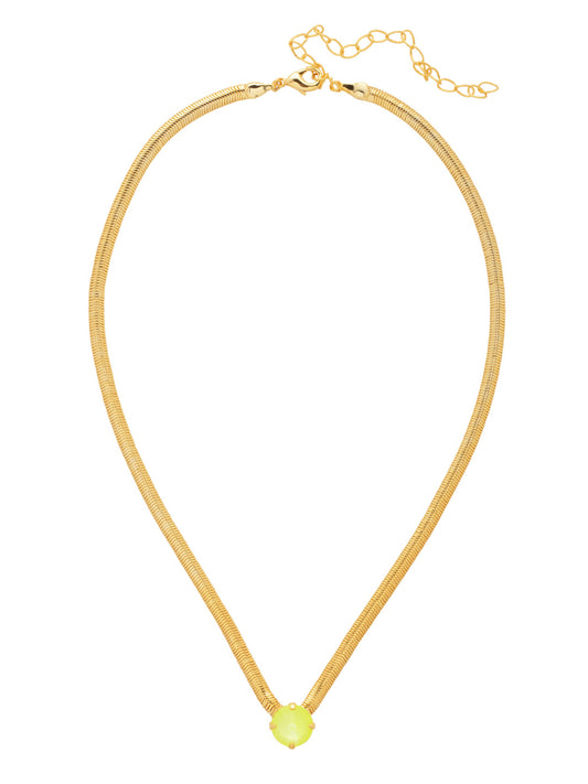 Sorrelli Electric Yellow Rowan Pendant Necklace