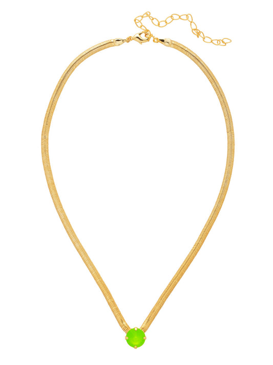 Sorrelli Electric Green Rowan Pendant Necklace