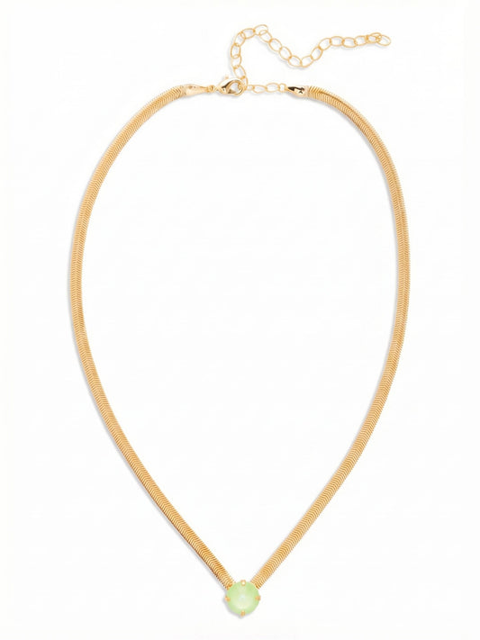 Sorrelli Lime Green Delite Rowan Pendant Necklace