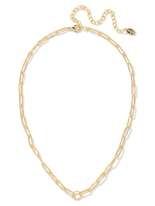 Sorrelli Bare Metallic Paperclip Charm Pendant Necklace