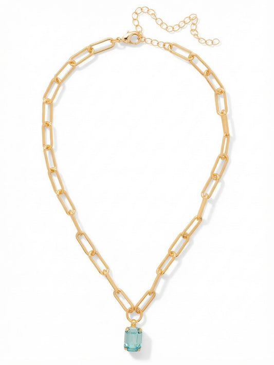 Sorrelli Aquamarine Nia Pendant Necklace