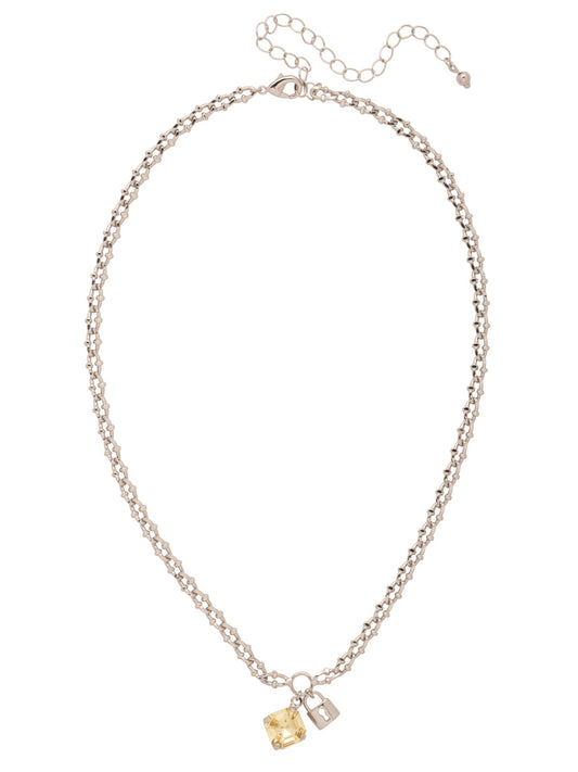 Sorrelli Jonquil Izzy Lock Pendant Necklace