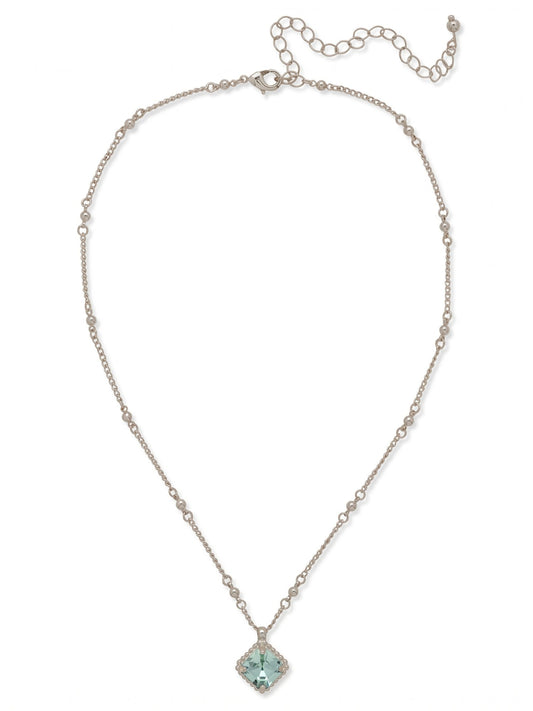 Sorrelli Aquamarine Izzy Decorated Pendant Necklace