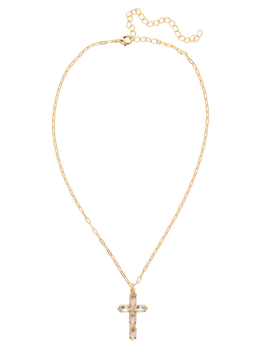 Sorrelli Crystal Clarissa Cross Pendant Necklace