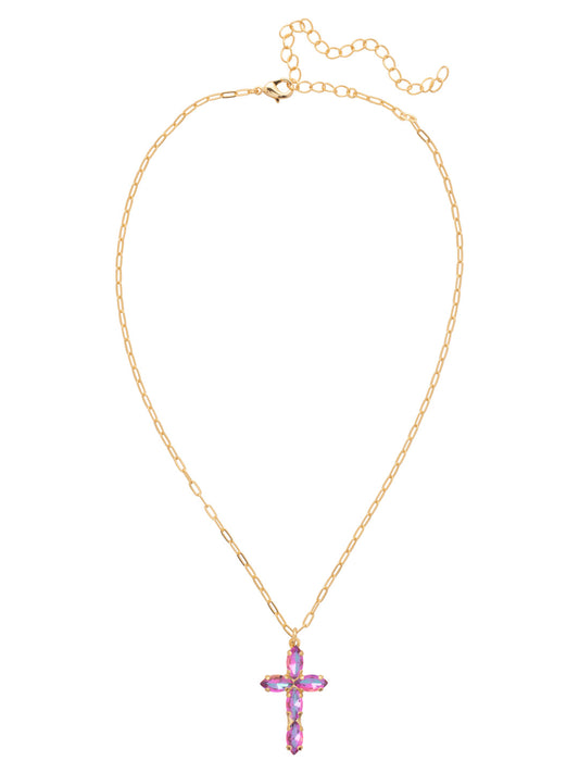 Sorrelli Heliotrope Clarissa Cross Pendant Necklace
