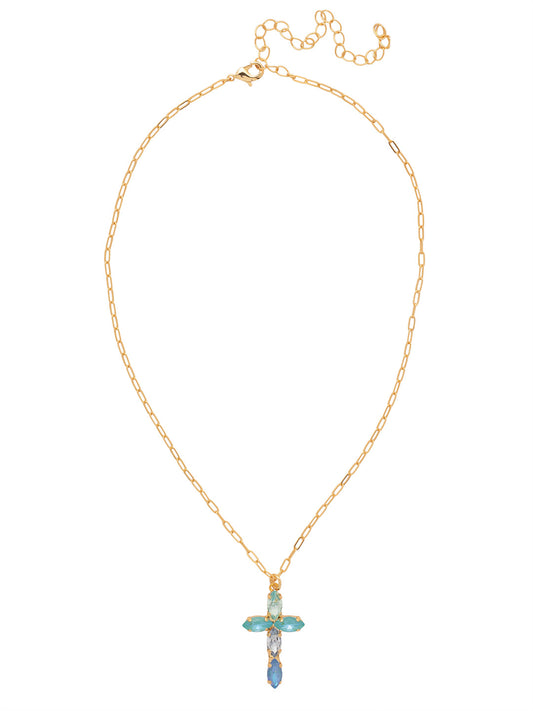 Sorrelli Ocean Clarissa Cross Pendant Necklace