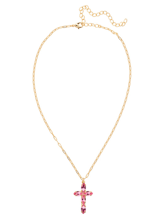 Sorrelli Rose Clarissa Cross Pendant Necklace