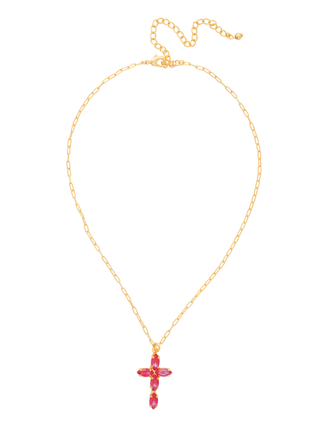 Sorrelli Royal Red Delite Clarissa Cross Pendant Necklace