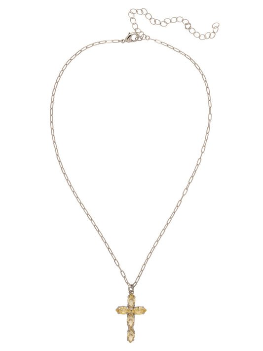 Sorrelli Jonquil Clarissa Cross Pendant Necklace