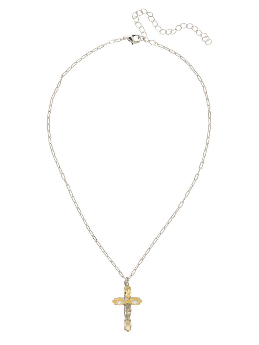 Sorrelli Lemon Zest Clarissa Cross Pendant Necklace