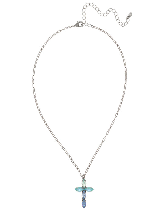 Sorrelli Ocean Clarissa Cross Pendant Necklace