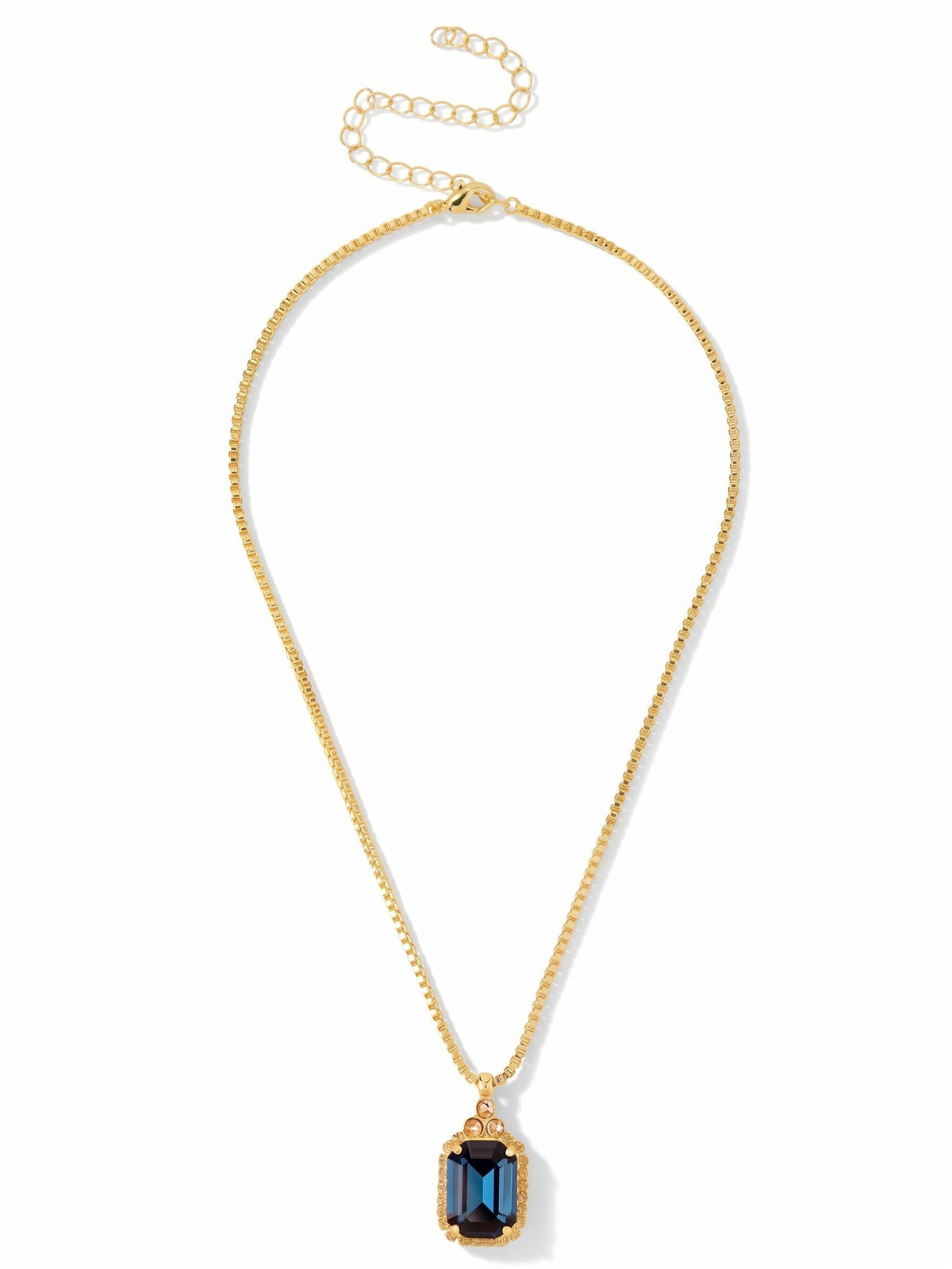 Sorrelli Denim Moon Brynn Embellished Pendant Necklace