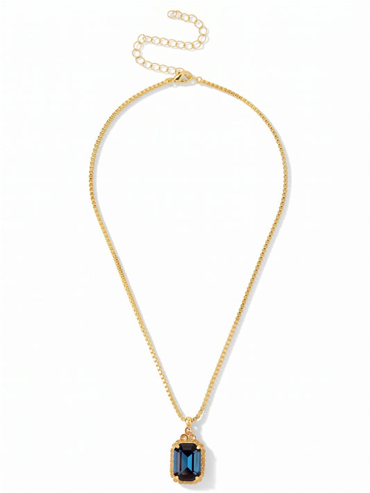 Sorrelli Denim Moon Brynn Embellished Pendant Necklace