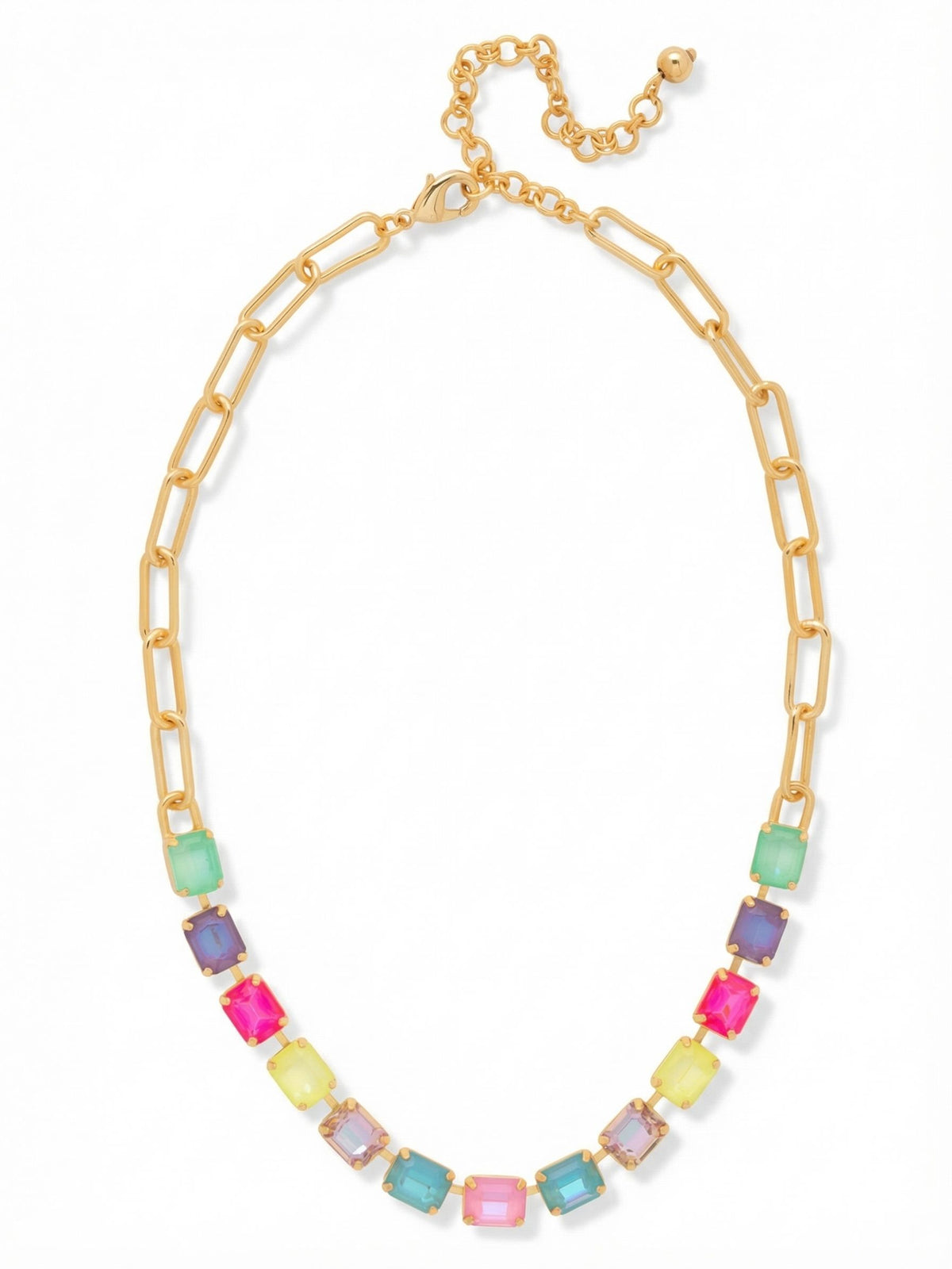 Sorrelli Candy Carnival Octavia Paperclip Tennis Necklace