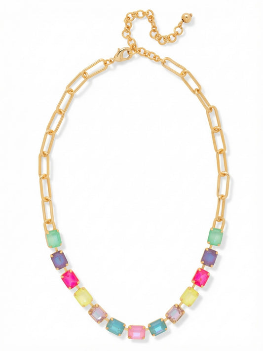 Sorrelli Candy Carnival Octavia Paperclip Tennis Necklace